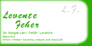 levente feher business card